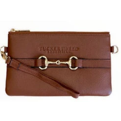 Tucker Tweed Equestrian Wellington Wristlet -Best Equestrian Shop Tucker.Tweed Wellington.Wristlet Saddle.Brown