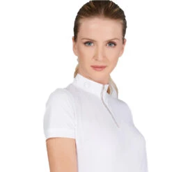 Vestrum Women's Manarola Short Sleeve Show Shirt 11 Vestrum Women's Manarola Short Sleeve Show Shirt -Best Equestrian Shop Vestrum Manarola.SS .Show .Shirt White Front.2