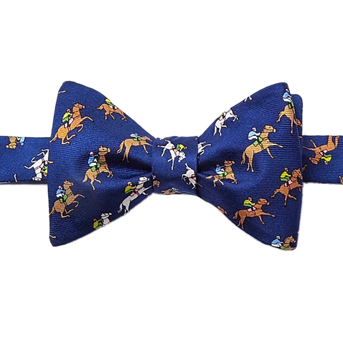 Wild Attire Inc. Win, Place, Show Navy Blue Silk Self-Tie Bow Tie 2 Wild Attire Inc. Win, Place, Show Navy Blue Silk Self-Tie Bow Tie - Image 2