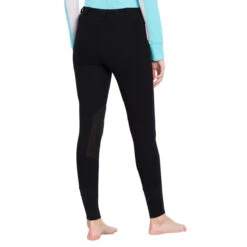 TuffRider Ladies Starter Lowrise Pull On Knee Patch Breeches -Best Equestrian Shop black 24937.1583511667.1280.1280