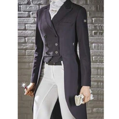 Equiline Women's Marilyn Dressage Tail Coat In X-Cool Evo -Best Equestrian Shop black 91106.1583545753.1280.1280