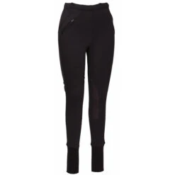 TuffRider Ladies Unifleece Pull-On Winter Breeches -Best Equestrian Shop black front 18172.1588623839.1280.1280