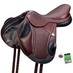 Bates Advanta Saddle With HART 32 Bates Advanta Saddle With HART -Best Equestrian Shop brown front 63314.1589998229.1280.1280