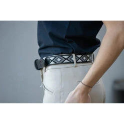 Penelope Pearl Belt -Best Equestrian Shop ceinture pearl noir blanc