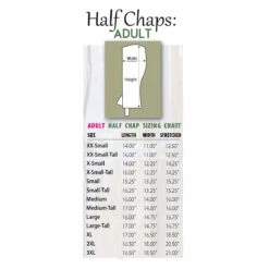 Perri's Professional Half Chaps -Best Equestrian Shop chap size chart 01597.1588190846.1280.1280