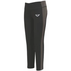 TuffRider Children's Ventilated Schooling Tights -Best Equestrian Shop charcoal black 22501.1583525672.1280.1280