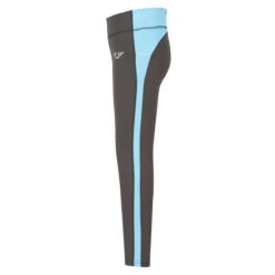 TuffRider Children's Ventilated Schooling Tights -Best Equestrian Shop charcoal neonblue3 22790.1583525668.1280.1280