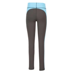 TuffRider Children's Ventilated Schooling Tights -Best Equestrian Shop charcoal neonblue4 58838.1583525668.1280.1280