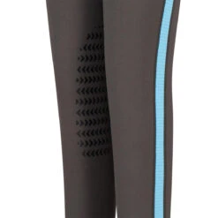 TuffRider Children's Ventilated Schooling Tights -Best Equestrian Shop charcoal neonblue5 58792.1583525668.1280.1280