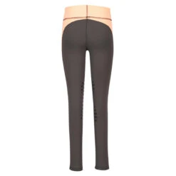 TuffRider Children's Ventilated Schooling Tights -Best Equestrian Shop charcoal neonpeach4 29509.1583525669.1280.1280