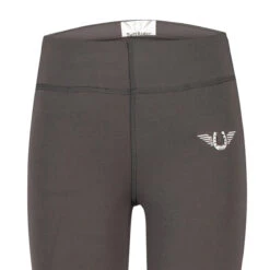 TuffRider Children's Ventilated Schooling Tights -Best Equestrian Shop charcoal neonpeach5 33446.1583525667.1280.1280
