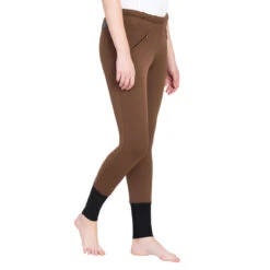 TuffRider Ladies Unifleece Pull-On Winter Breeches -Best Equestrian Shop chocolate2 88448.1588623838.1280.1280