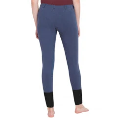 TuffRider Ladies Starter Lowrise Pull On Knee Patch Breeches -Best Equestrian Shop denim3 49025.1583511667.1280.1280