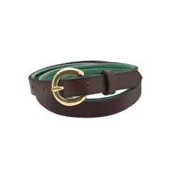 Perri's Padded Leather Belt -Best Equestrian Shop havana huntergreen 74454.1588165834.1280.1280