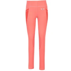 TuffRider Children's Minerva EquiCool Tights -Best Equestrian Shop holly berry front 18596.1587157085.1280.1280