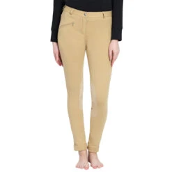TuffRider Ladies Cotton Jodhpurs -Best Equestrian Shop light tan front 26966.1588622483.1280.1280