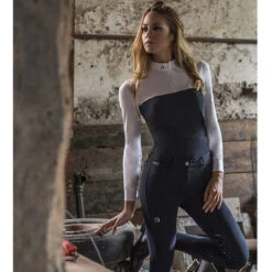 EGO 7 Women's Lace Top Long Sleeve -Best Equestrian Shop navy blue2 13946.1583424958.1280.1280