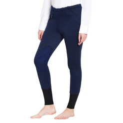 TuffRider Ladies Unifleece Pull-On Winter Breeches -Best Equestrian Shop navy 49436.1588623838.1280.1280