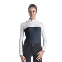 EGO 7 Women's Lace Top Long Sleeve -Best Equestrian Shop navywhite