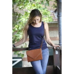 Penelope Laure Clutch -Best Equestrian Shop pochette laure cognac 3