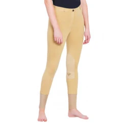 TuffRider Ladies Starter Lowrise Pull On Knee Patch Breeches -Best Equestrian Shop tan 15886.1583511668.1280.1280