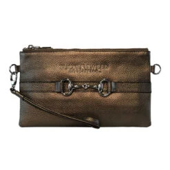 Tucker Tweed Equestrian Wellington Wristlet -Best Equestrian Shop tucker tweed the wellington wristlet leather handbags bronzecopy