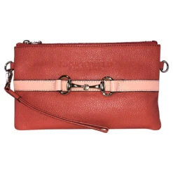 Tucker Tweed Equestrian Wellington Wristlet -Best Equestrian Shop tucker tweed the wellington wristlet leather handbags living coral peach 55bec843 67ee 4055 861f e1e27b199c91