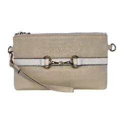 Tucker Tweed Equestrian Wellington Wristlet -Best Equestrian Shop tucker tweed the wellington wristlet leather handbags sand whitecopy