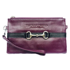 Tucker Tweed Equestrian Wellington Wristlet -Best Equestrian Shop tucker.tweed wellington.wristlet mulberry.black