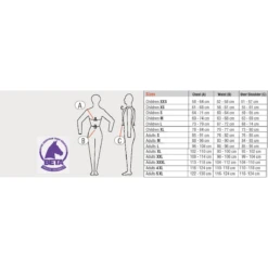 USG Flexi Motion Adult Body Protector Vest -Best Equestrian Shop usgflexisizechart